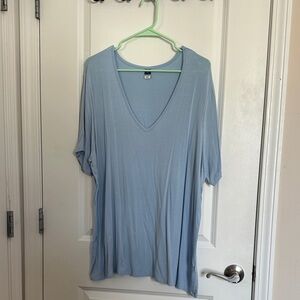 Old Navy Light Blue V-Neck Women's Top